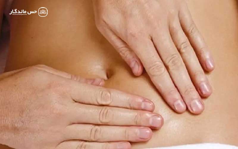 ماساژ شکم برای نفخ